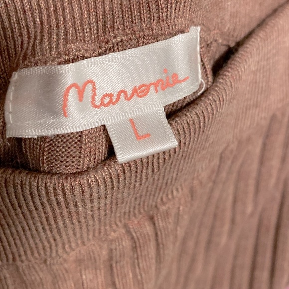 NWOT [Anthropologie] Maronie High Waist Brown Ribbed Pencil Skirt Women’s Sz L - Picture 7 of 7